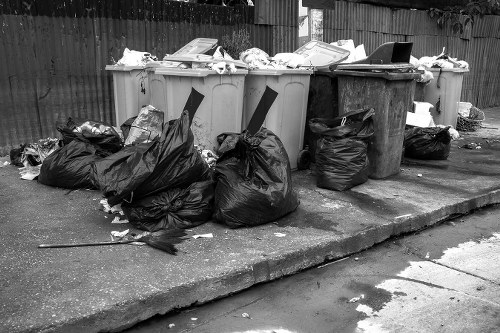 Construction site waste clearance in Spitalfields